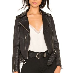 ALLSAINTS - Balfern Leather Biker Jacket in Black